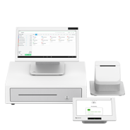 Clover Station Duo front view showing dual screens.